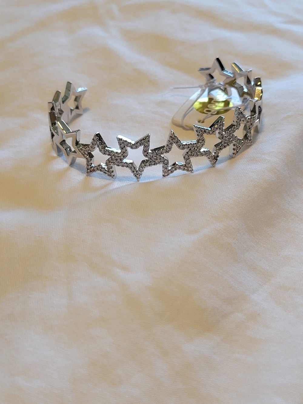 Silver Star Cutout Bracelet - Sparkling Stars
